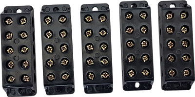 satgur engineers Control Panel 30A 5 Ways Bakelite Connector Strip ( Close type ) BAKELITE CONNECTOR Wire Connector(Black, Pack of 5)