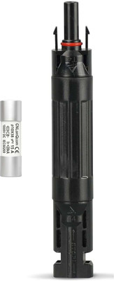 CELANO 15A Solar Fuse Holder Inline with Male and Female Connector For Solar Panel Wire Connector(Black, Pack of 1)