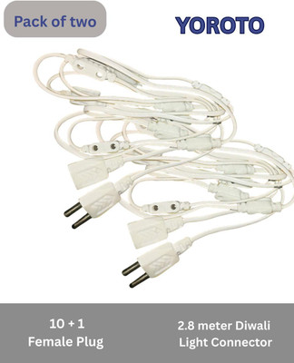 yoroto Pack of 2 LED Strip Light Jointer/Connector 10+1 Diwali/Rice Light, Ladi Jointer Wire Connector(White, Pack of 2)