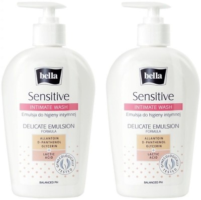 Bella Sensitive Intimate Wash Delicate Emulsion,300 Ml x pack of 2 Intimate Wash(600 ml)