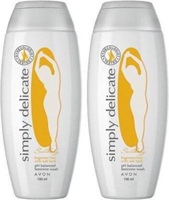 AVON Simply Delicate Soothing 100 ml x Pack of 2 Intimate Wash (200 ml, Pack of 2) Intimate Wash(200 ml, Pack of 1)