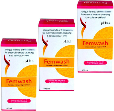 DOOMSDAY FEMWASH WOMEN INTIMATE WASH FOR BALANCED PH LEVEL PACK OF 100ml x 3 Intimate Wash(300 ml)