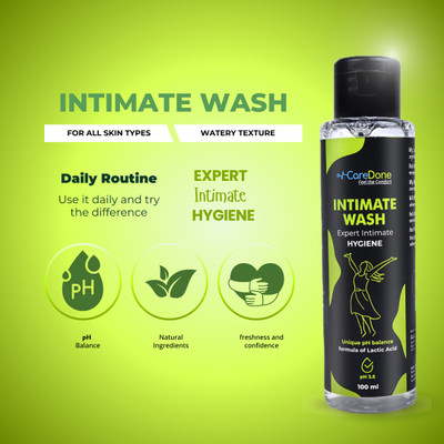 CareDone All Natural Intimate & Vaginal Wash for Women with Tea Tree Oil & Neem Extract Intimate Wash(100 ml, Pack of 1)