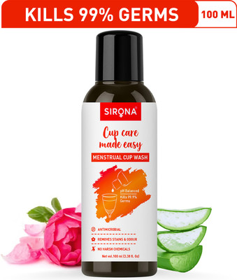 SIRONA Hygienic Menstrual Cup Wash with Rose Fragrance Intimate Wash(100 ml, Pack of 1)