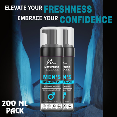 METAVERSE Men intimate wash providing lasting freshness and soothing relief Intimate Wash(200.22 ml, Pack of 2)