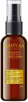 Namyaa Haldi Chandan Hygiene Wash | With Germ and Odour Protection | pH Balanced Intimate Wash(50 ml, Pack of 1)
