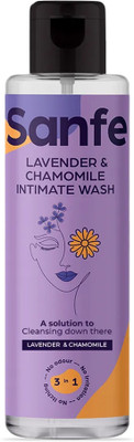 Sanfe Natural Intimate Wash, 3 in 1 - No Odour, No Itching, No Irritation - Lavender & Chamomile Intimate Wash(100 ml)