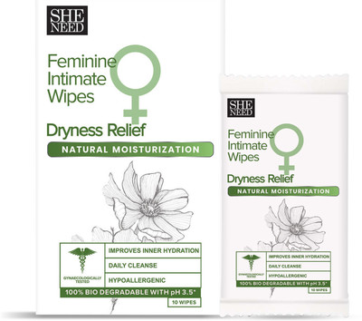 SheNeed Feminine Intimate Wipes Biodegradable Intimate Wipes(10 Sheets)