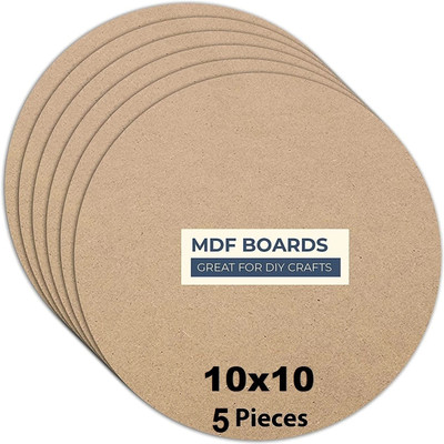 DM SPECIALLY FOR SPECIALIST 10x10 Round Circle MDF Pine Wood 2.5mm Thick for Art and Craft Unfinished Ash Japanese Wood Veneer Offers & Cashback