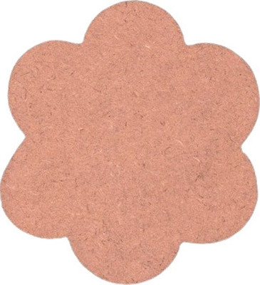 BanteyBanatey MDF Board Sheet Flower Shape for Art & Craft (Pack of 5 Pcs) Pine Wood Veneer(12.5 cm x 11.5 cm)