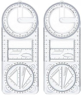ShopVee Geometric Drawing Stencil Ruler Templates for Students | Wooden Geometric Object