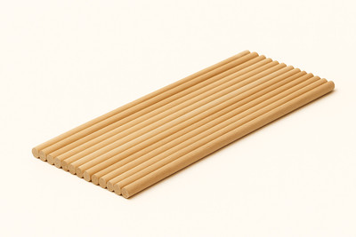 Bloomax 25 Pcs Wooden Dowel Rods (8mm x 18 Inch) | Wooden Geometric Object