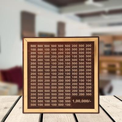 Vinayak Secure Wooden Coin Vault – Ideal for Everyday Savings Wooden Geometric Object