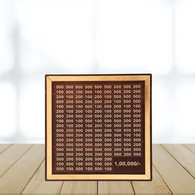 Vinayak Wooden Piggy Bank for ₹1,00,000 Saving Coin Bank(Brown)