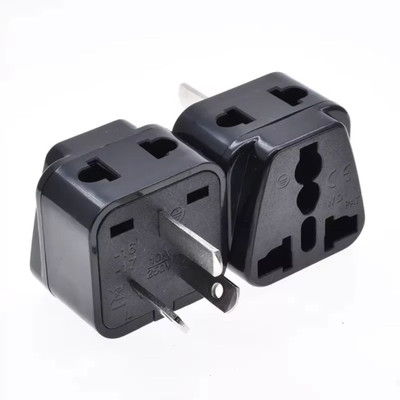 WOWSOME 1 Pcs. Multiplug India to Australia Universal Travel Adapter Type I Plug Converter for India to Aus., China, New Zealand, Fiji Three Pin Plug(Black)