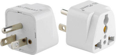 HI-PLASST (1pc) Type-B India to US/Canada Converter Plug Universal Travel Worldwide Adaptor(White)