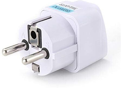 UraXx Universal EU Plug Adapter - US/Canada to Europe Converter Travel Socket Worldwide Adaptor(White)