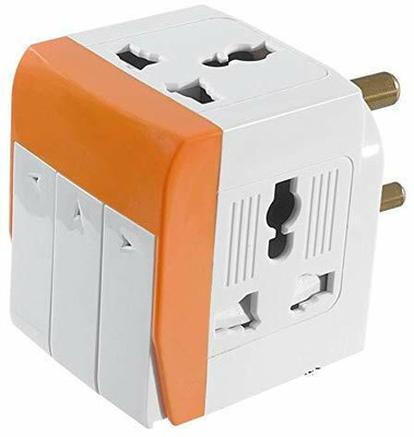 Kedy 3 way switched adaptor Electrical Plugs Three Pin Plug(Multicolor)
