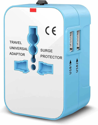 Pruthvik High Speed Wall Charger Universal Travel adapter Worldwide Adaptor(Blue, White)