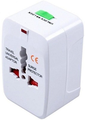 Mopslik Universal Travel Worldwide Adapter - No USB (Pack of 1) … Worldwide Adaptor(White)