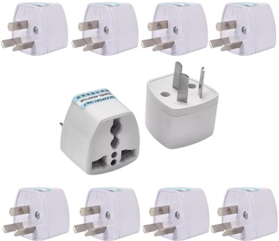 HI-PLASST India to Australia Converter Plug Universal Socket Adapter Type-I 3 Pin Input Worldwide Adaptor(White)