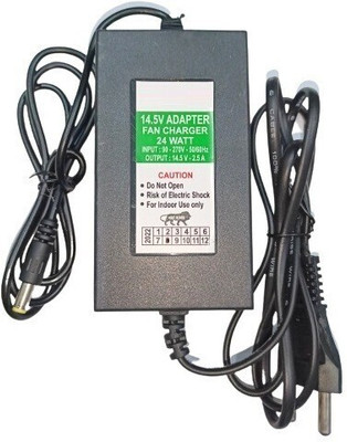 Microtech Fan Charger AC DC Adaptor Smps Electronic Power Supply 14 V 2 Amp Output 12 Volt Worldwide Adaptor(Black)
