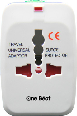 One Beat OB-201000 Worldwide Adaptor(White, Red)