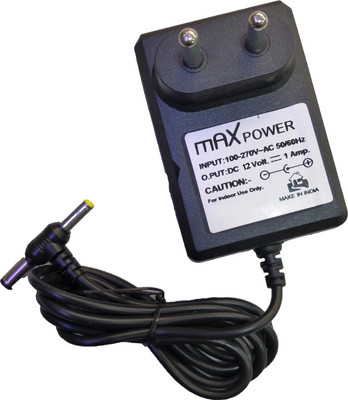 Adaptier 12V 1A Power Adaptor, Power Supply Ac Input 100-240V Dc Output 12Volt 2Amps Worldwide Adaptor(Black)