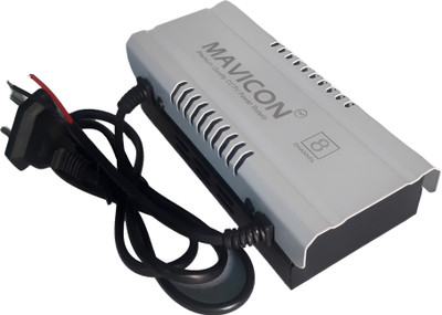 MAVICON 8 channel cctv smps camera power supply singleout 12 volt 10a 120W for 8 camera Worldwide Adaptor(White)