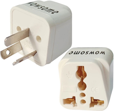 WOWSOME India to Australia, New Zealand, China Universal Converter Travel Adapter Plug 2 Worldwide Adaptor(White)