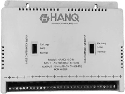 HANQ 16 Channel Power Supply MultPort for CCTV Camera | Wire Length 1.2M Worldwide Adaptor(White)