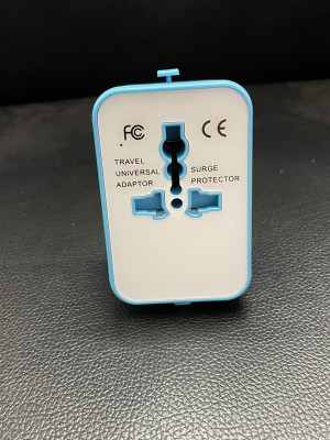 Jihaan Travel Adapter and Wall Charger with USB Ports with Multi Type Power Outlet USB Worldwide Adaptor(Blue)