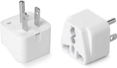 HI-PLASST Type-B Universal Adapter Plug Travel for USA CANADA Worldwide Adaptor(White)