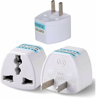 KAVANA US Conversion Prone 2 Pin Universal Plug Travel Converter Socket Worldwide Adaptor(White)