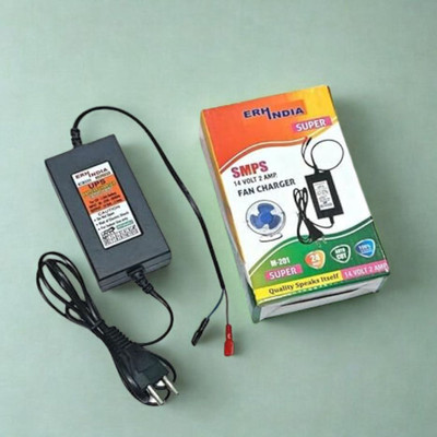 ERHIndia DC 12v SMPS Charger Battery Adapter 14v 2 Amp Power Unit Bike Car UPS Inverters Worldwide Adaptor(Black)