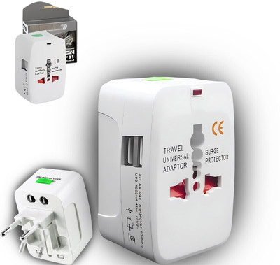 Vibrona Universal Power Adaptor for Global Compatibility and Charging Worldwide Adaptor(White)