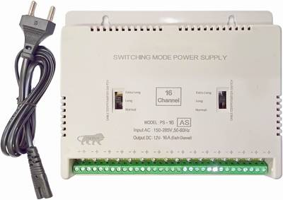 BALRAMA 16 Channel CCTV SMPS 12 Volt 20 Amp Power Supply Security Dome Bullet Cameras Worldwide Adaptor