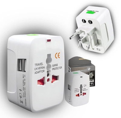 Vibrona Universal Travel Adaptor for Home, Office, and Trips Worldwide Adaptor(White)
