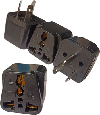 WOWSOME Converter Plug Travel Adapter for India to Australia, New Zealand, China 4 Pcs. Worldwide Adaptor(Black)