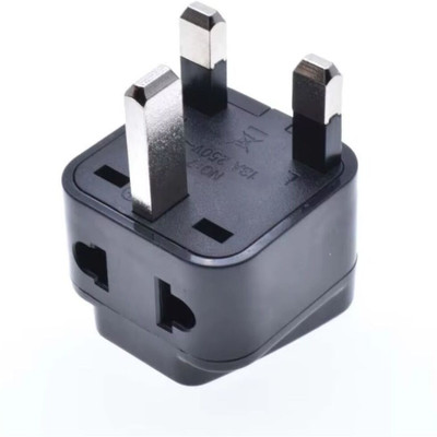 Adaptro India to UK Adapter Type G Converter for World Plugs to UK, UAE, Singapore 1 Pcs Worldwide Adaptor(Black)