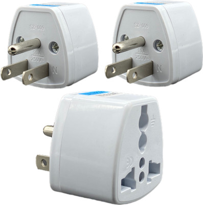 KAVANA International Travel Adaptor:USA Adaptor Plug:3prone Canada Plug Worldwide Adaptor(White)