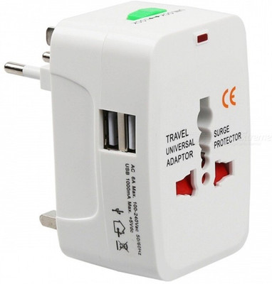 Electrucious All in One Universal Travel USB Charger Adapter World Travel Adaptor Worldwide Adaptor(White)