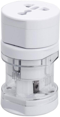 Msunjay Universal International Travel Adapter All in One, Supportable 150+ Countries Worldwide Adaptor(White)