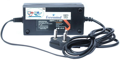 GoodsBazaar RO SMPS Power Supply 24 VDC 2.5 Amps Freemind AC-DC SMPS Adaptor Heavy Duty + 3 Worldwide Adaptor(Black) GoodsBazaar RO SMPS Power Supply 24 VDC 2.5 Amps Freemind AC-DC SMPS Adaptor Heavy Duty + 3 Worldwide Adaptor(Black)