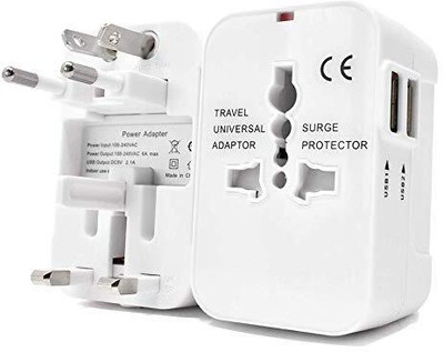 PIXEL ENTERPRISE Universal Travel Adapter, International All in One Worldwide Worldwide Adaptor(White)
