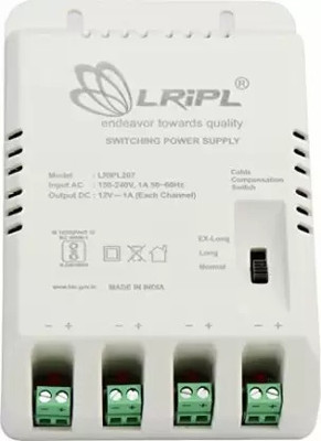 THIRD EYE INFOTECH 207 12V DC 4 Channel Power Supply (SMPS) for CCTV Security Bullet & Dome Camera Worldwide Adaptor(White)