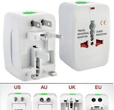 GENSUNG Universal World Wide Travel Charger Adapter Plug, White Worldwide Adaptor(White)