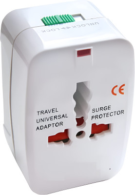 PREMBROTHERS Universal World Wide Travel Charger Adapter Plug, Worldwide Adaptor(White)