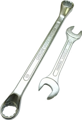 TOM 18x19 mm Ring + DOE Spanners Heavy Duty Hardened and Tempered Double Sided Speciality(Pack of 2)