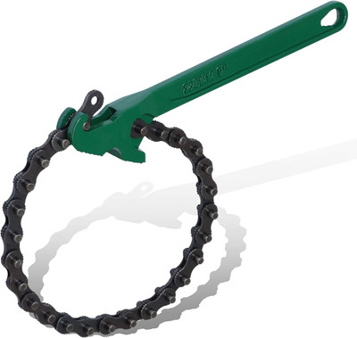 ARUDIP 9 Inch Heavy Duty Ratcheting Chain Wrench Reversible Oil Filter Tool Pipe Fittings Tools Single Sided Speciality(Pack of 1)